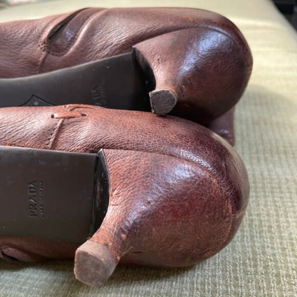 Prada brown leather ankle boot 38EUR - Picture 9 of 14